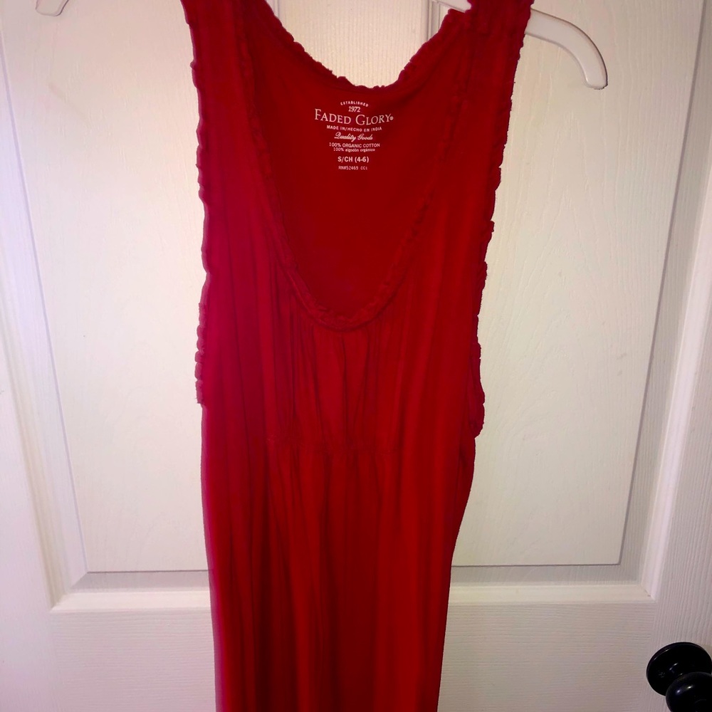 Red Simple Summer Dress